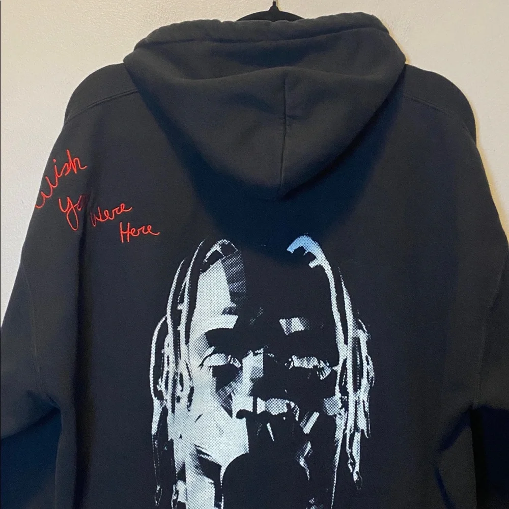 Travis Scott Astroworld Tour Wish You Were Here Hoodie Large Black Tour Dates - Picture 3 of 13